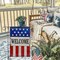 Patriotic American Garden Flag Welcome 4th Of July Garden Flags Decor Rustic Farmhouse Home Yard Lawn Double Sided Small Independence Day Decorations 12x18 Inch
